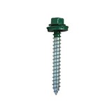 Tornillo para techo punta corriente 1/4x2 1/2 pulgadas verde