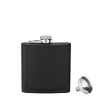 Licorera de acero inox 177 ml negro trueflask