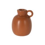 Candelabro de ceramica 10x8 cm marron estilo jarron