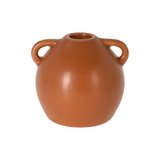 Candelabro de ceramica 7.8 cm marron estilo jarron