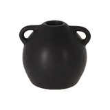 Candelabro de ceramica 7.8 cm negro estilo jarron