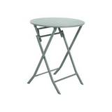 Mesa metalica redondo plegable 71x60 cm verde oliva