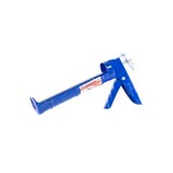 Pistola para silicon metalica azul