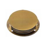 Portavasos dorados con soporte 6 pzas