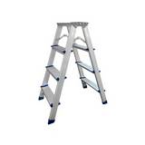 Escalera aluminio de 2 bandas doble 4 peldaños 150 kg