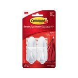 Gancho adhesivo mediano blanco 2 pack