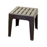 Mesa auxiliar de resina stackable café