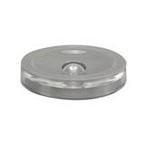 Jabonera de plastico redondo 12.5 cm gris
