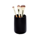 Vaso para maquillaje de ceramica 11.18 cm negro vanity