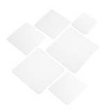 Tapa de silicón ajustable cuadrada transparente 6 pzas