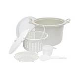 Olla vaporera para microondas de plastico 3.5 l 7 pzas