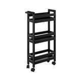 Carrito organizador de madera de 75 x 40 cm color negro