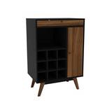 Mueble para bar de madera 99.1x67x44.5 cm negro/avellana