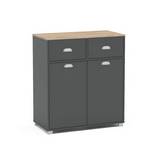 Mueble organizador de madera 90x80x40 cm gris