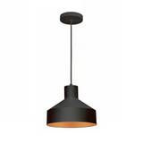 Lampara colgante e27  negro 1l