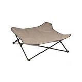 Cama para mascota para camping plegable beige