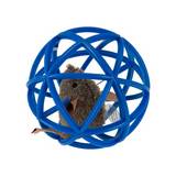 Juguete para gato bola con raton 11 cm azul