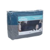 Cobertor reversible para sillón mediano teal y gris