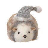 Adorno navideño puercoespin con gorro 9 cm hhxmas