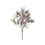 Rama navideña nevada con pinos de 53.34 cm