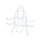 Organizador de tabla de planchar 35x9.5x35 cm blanco