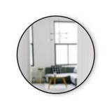 Espejo redondo hub borde color negro 93.98 cm