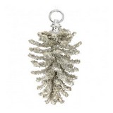 Ornamento 17.78 cm glitter iced pinecone