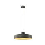 Lampara colgante circular negra 1 luz