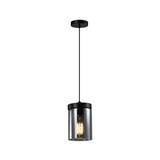 Lampara colgante 1 luz e27 negra