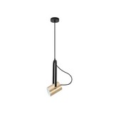 Lámpara de techo colgante e27 25w 1l negro / dorado