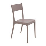 Silla plastica sin brazo taupe diana