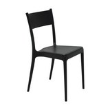 Silla plastica sin brazo negro diana