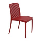 Silla plastica sin brazo roja isabelle