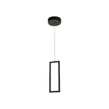 Lampara led techo rectangular 20w 3k atenuable negro