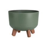 Maceta con patas 23.8x18.7 cm verde