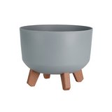 Maceta con patas 23.8x18.7 cm gris