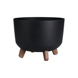 Maceta con patas 29x17 cm negra dia y89300630