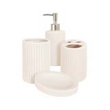 Accesorios para baño de ceramica blanco 4 piezas