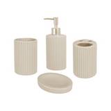 Accesorios para baño de ceramica gris 4 piezas