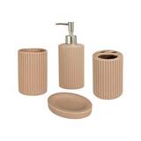 Accesorios para baño de ceramica café 4 piezas