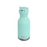 Botella acero inox 460 ml gatito turquesa