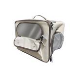 Bolsa transportadora para mascota beige 42x27x37 cm