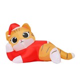 Inflable gatito con gorro navideño 1.5 m