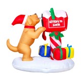 Inflable perrito cartas para santa