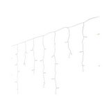 Guia navideña led cascada 256l luz cálida cable blanco