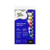 Pintura acrilica satinada set 8 colores 18ml