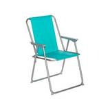 Silla plegable para camping turquesa