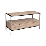 Mueble de madera y metal para tv 100 x 40 x 54 cm beige