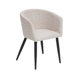 Silla de madera y polyester moderna 55x55x76 cm beige
