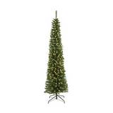 árbol navideño de 1.82 m color verde pencil con 200 luces led